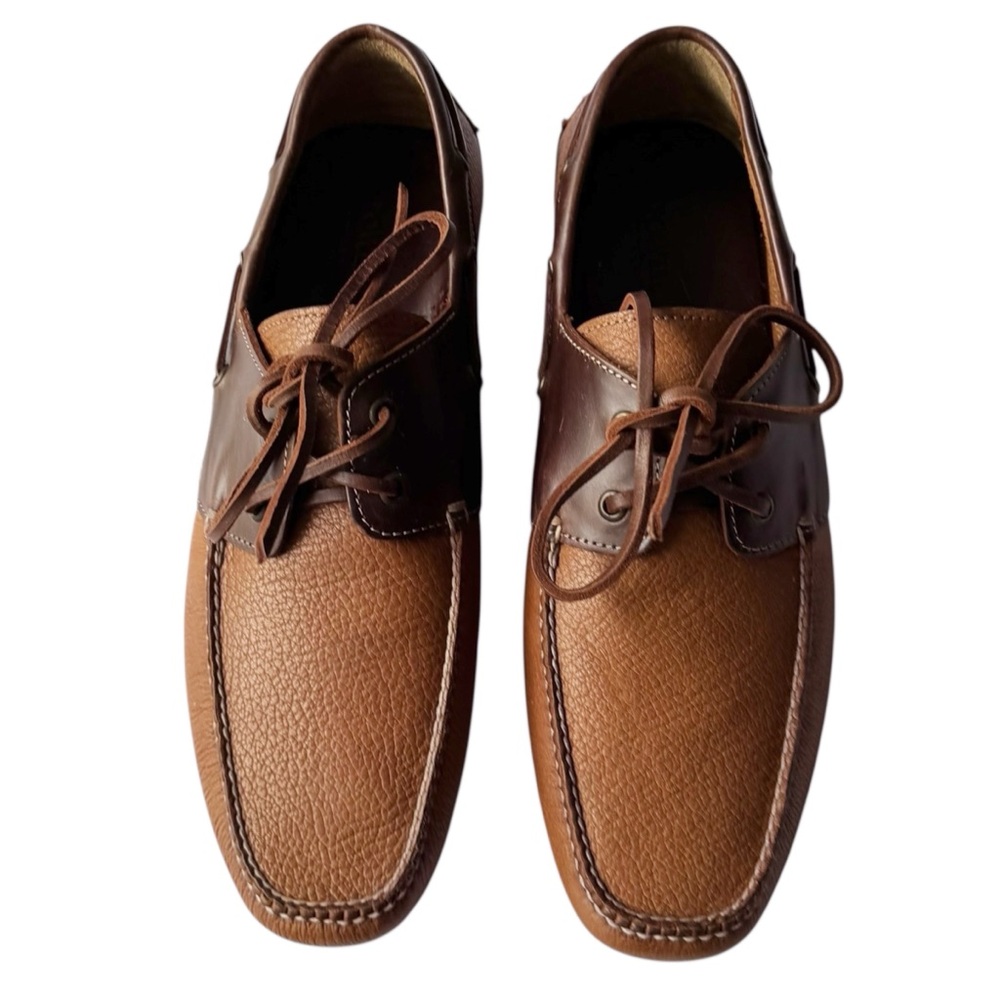 J.L. Powell Brown Leather Driving Moccasin | 11